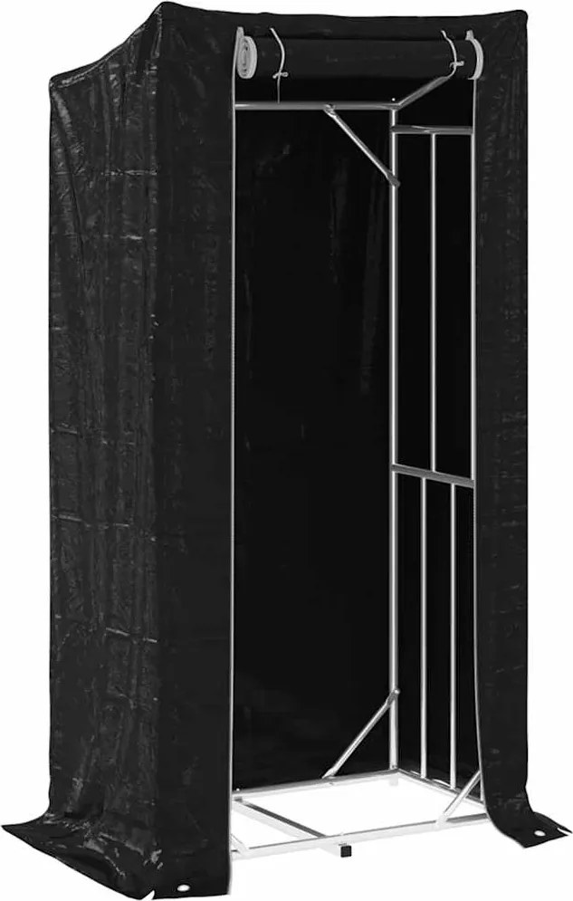 vidaXL Regál na krbové drevo s pláštenkou 100x60x200 cm