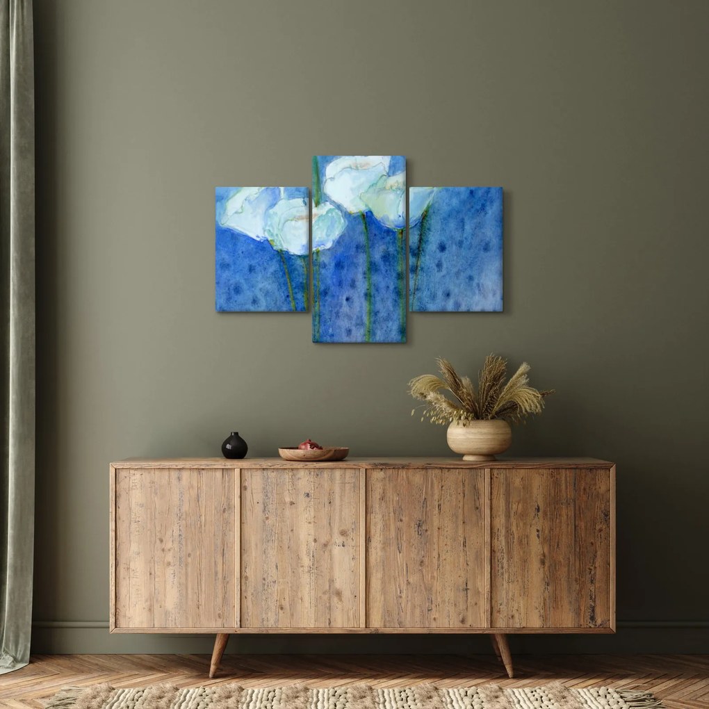 Obraz - Biele tulipány (90x60 cm)