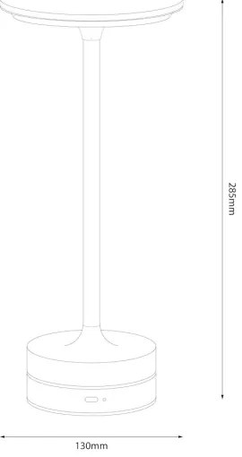 Nabíjateľná dotyková stolná LED lampa TAVOLO LED/2,5W/5V 2400 mAh 3000-6000K zlatá