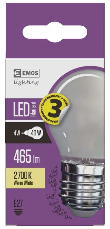 EMOS LED žiarovka FLM MINI GL 4W, E27