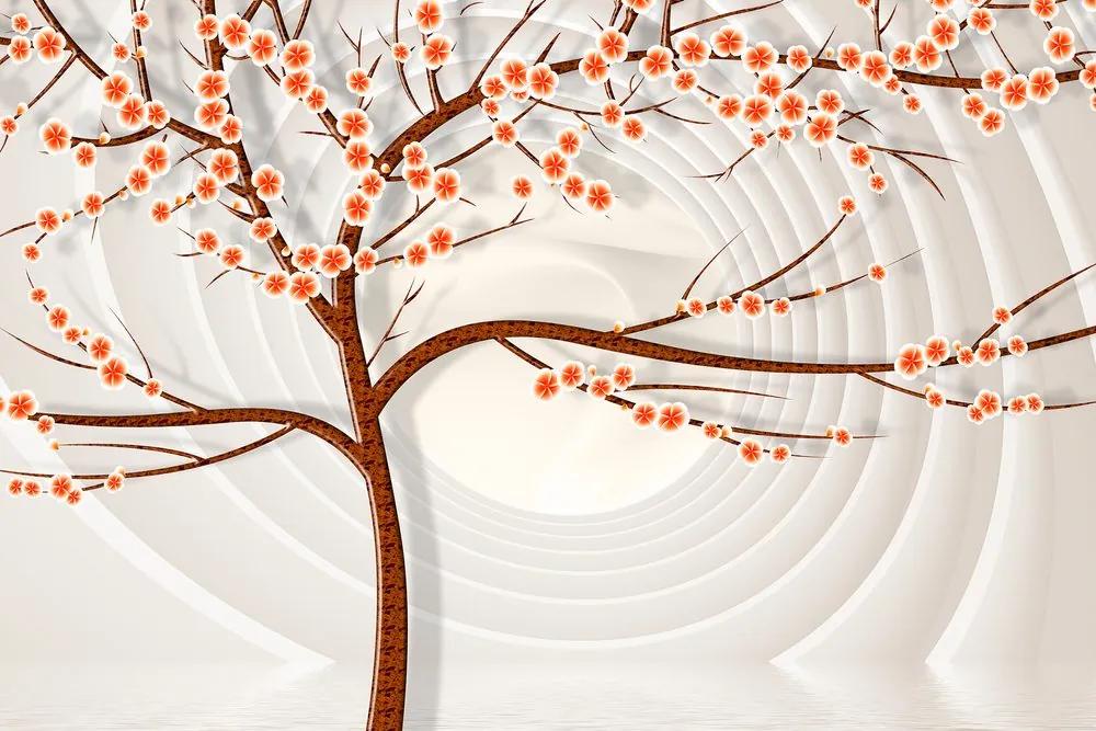 Obraz moderný strom na abstraktnom pozadí Varianta: 120x80