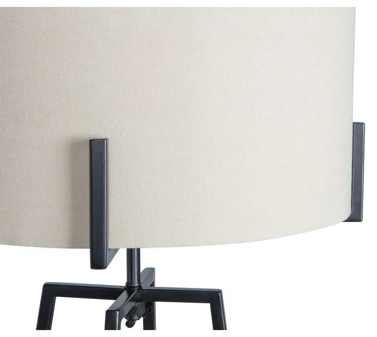 Béžová stojacia lampa s textilným tienidlom (výška 160 cm) Holly – WOOOD