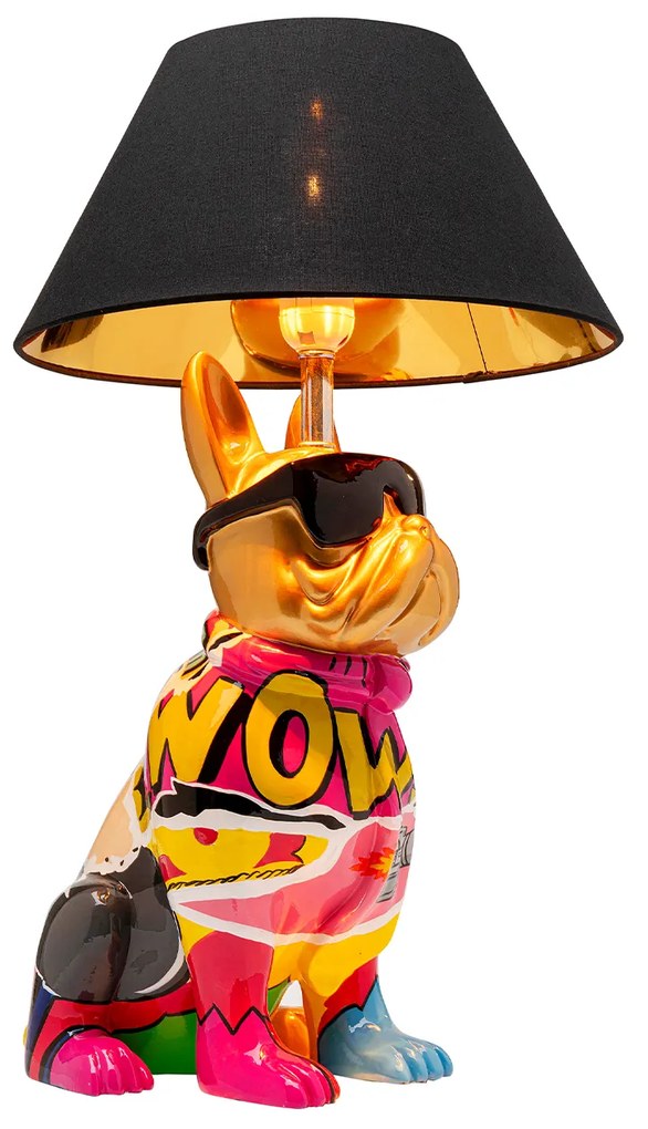 Graffiti Dog stolová lampa viacfarebná