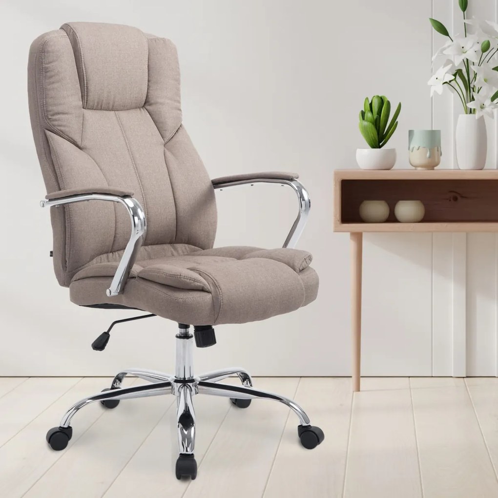 Design-Shop Kancelárska XXL stolička Xanthy látka - Sivo-hnedá (Taupe)