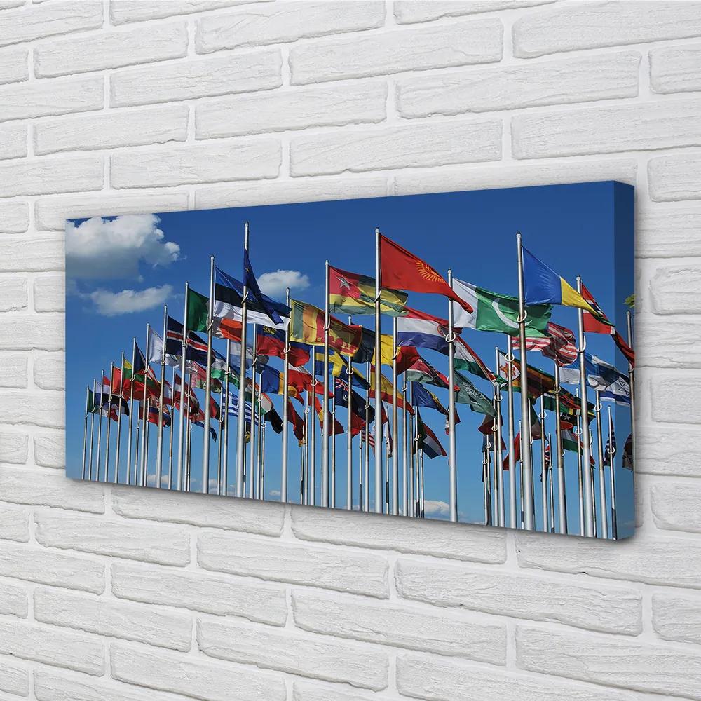 Obraz canvas rôzne vlajky 125x50 cm