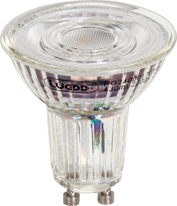 Sada 5 stmievateľných čírych LED žiaroviek GU10 50mm 4.9W 430 lm 2700K