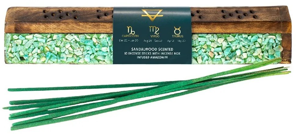 Arome Elements drevený box na vonné tyčinky, 10 tyčiniek, Zem
