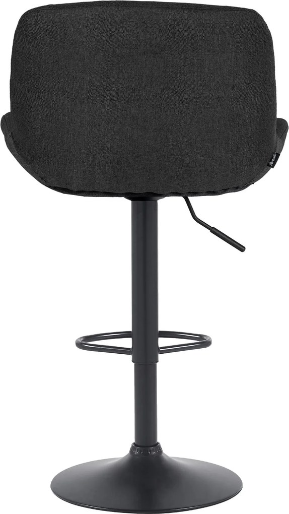 Barová stolička Solon - látka, čierny rám - čierna