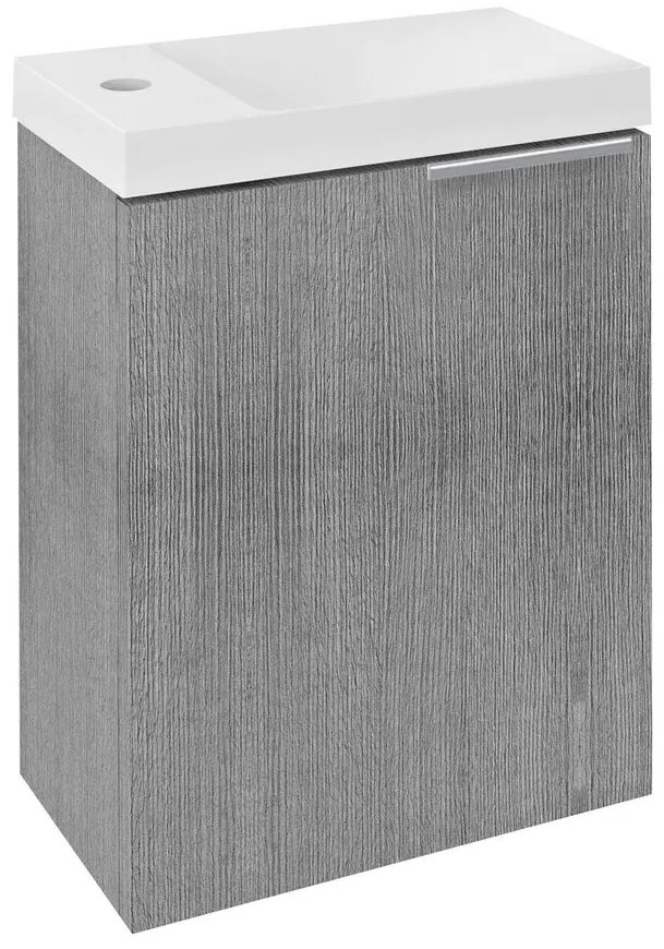 Sapho Sapho, LATUS X umývadlová skrinka 39,4x50x22cm, dub strieborný, LT110-1111