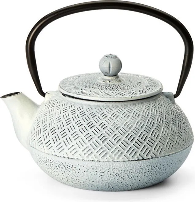 Biela liatinová čajová kanvica s filtrom