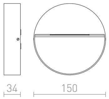 RED - Design Rendl - R12539 - LED Vonkajšie nástenné svietidlo AQILA LED/6W/230V IP54