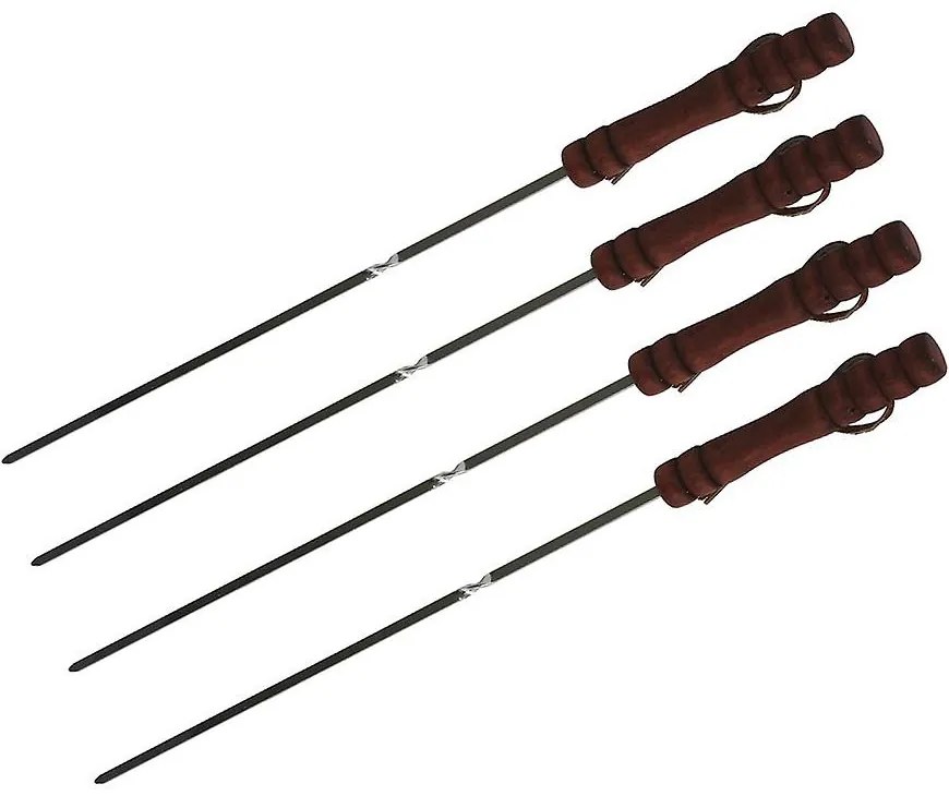 Chrómované ihlice na opekanie,BBQ 40 cm, 4 ks