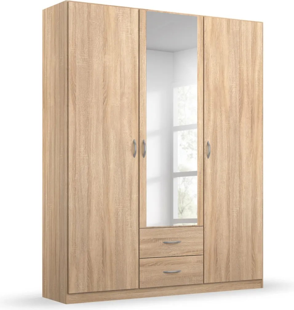 Šatníková skriňa Case, 136 cm, dub sonoma