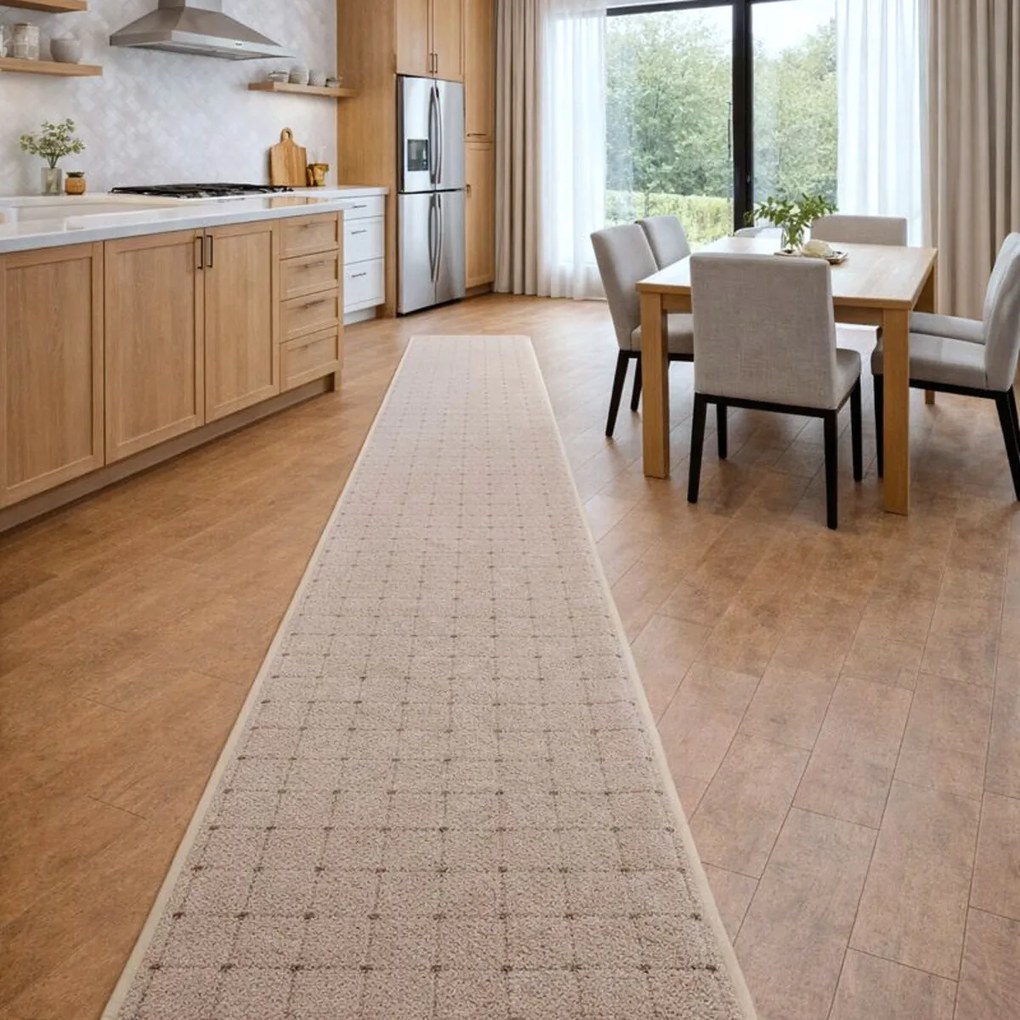 Condor Carpets, Koberec behúň na mieru Udinese béžový new, šíre 120 cm, béžová, chodba / predsieň
