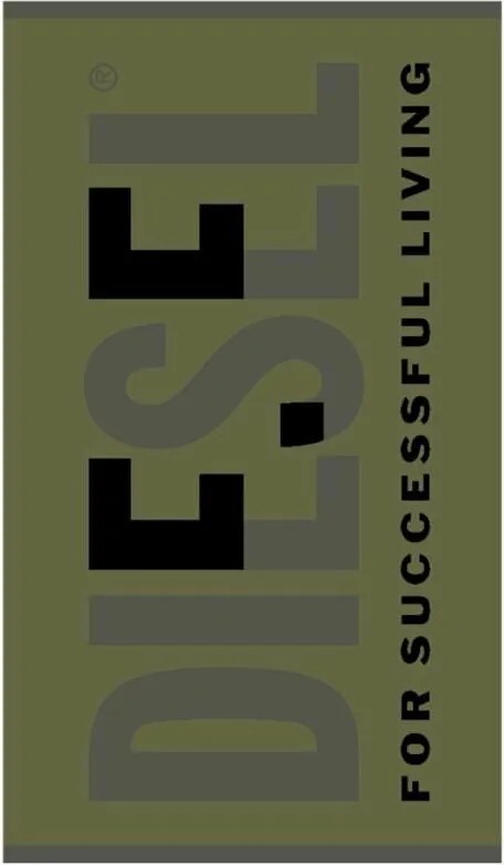 XXXLutz PLÁŽOVÁ OSUŠKA, 95/180 cm, zelená Diesel - Kúpeľňový textil - 004113001901