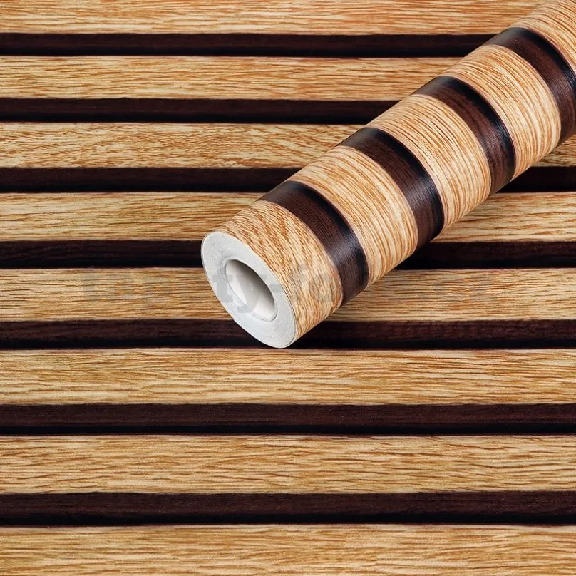 Samolepiace tapety 45 cm x 10 m IMPOL TRADE 9604 3D lamely dub na hnedom podklade Samolepiace tapety