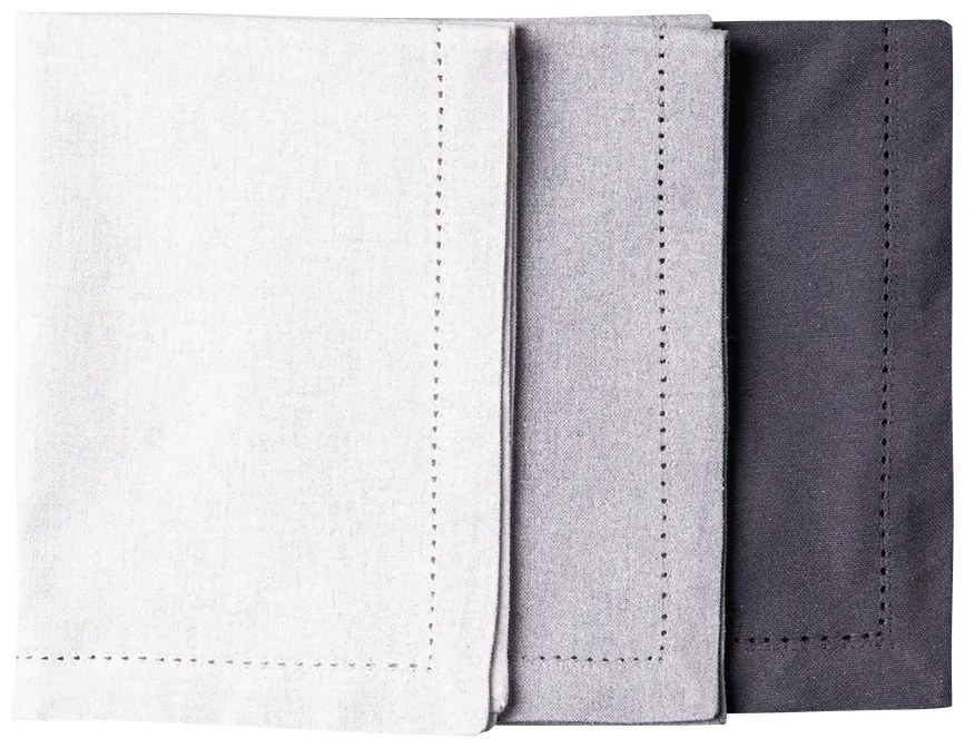 Sivé bavlnené prestieranie 32 x 48 cm 2 ks – Basic Ambiente - 596405