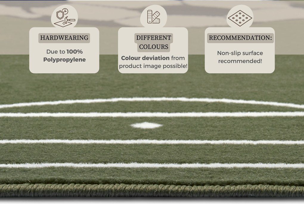 Hanse Home, Detský koberček Adventures 105526 Green, 120x170, zelená, detská izba