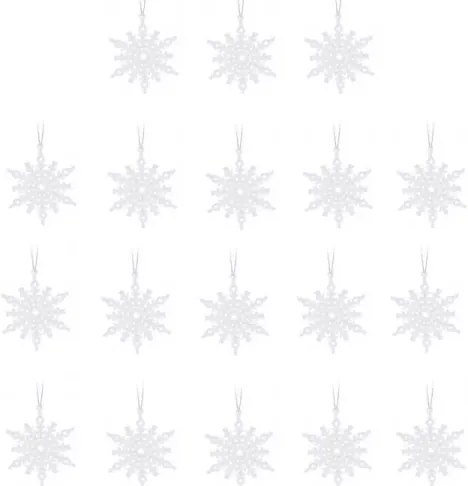 Set závesných snehových vločiek 18 ks |typ 3