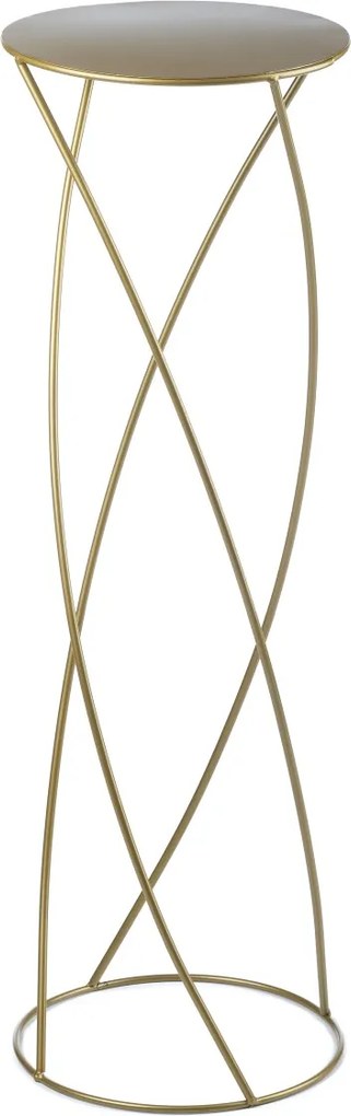 STOJAN NA KVETINÁČ SPIRAL 70X22,5X22,5 CM ZLATÁ