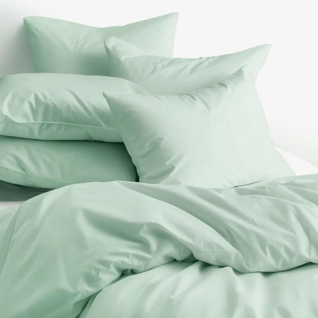 Goldea bavlnené posteľné obliečky - svetlo mätové 140 x 220 a 70 x 90 cm
