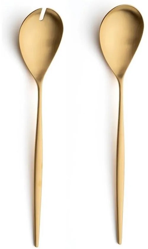 Příbor na salát Cutipol MOON D.29cm zlatý matný