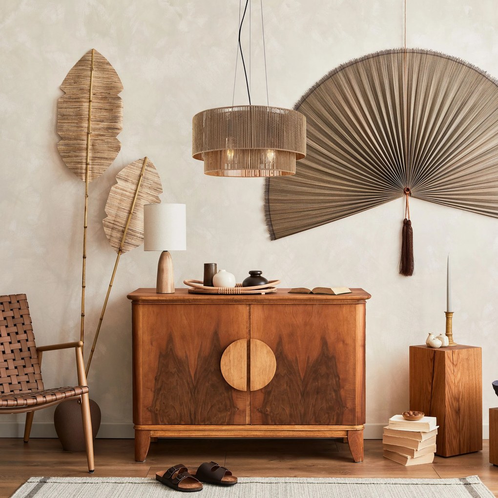 Toolight Toolight, závesné svietidlo 3xE27, APP1837-1CP, čierna-hnedá, OSW-00642