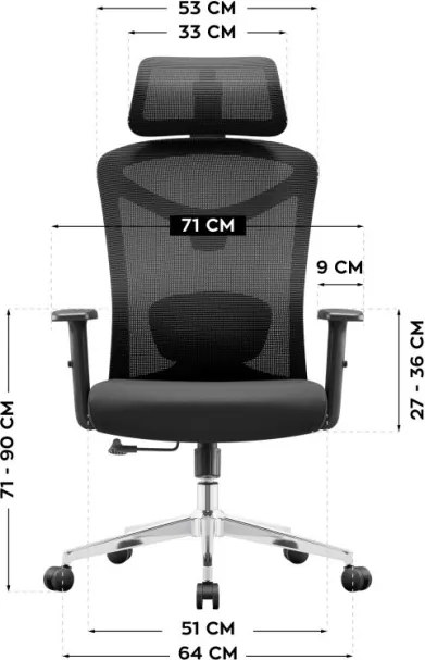 Kancelárska stolička Manager 2.6 Black