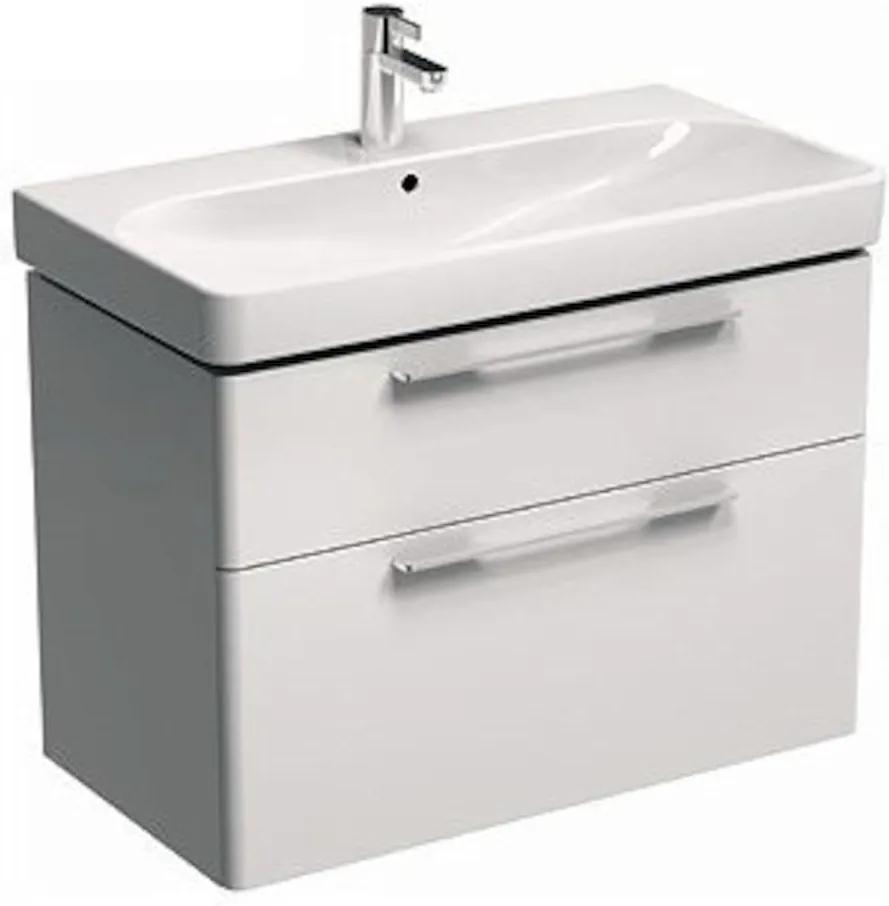 Kúpeľňová skrinka s umývadlom Kolo Kolo 90x48x71 cm biela lesk SIKONKOT90BL