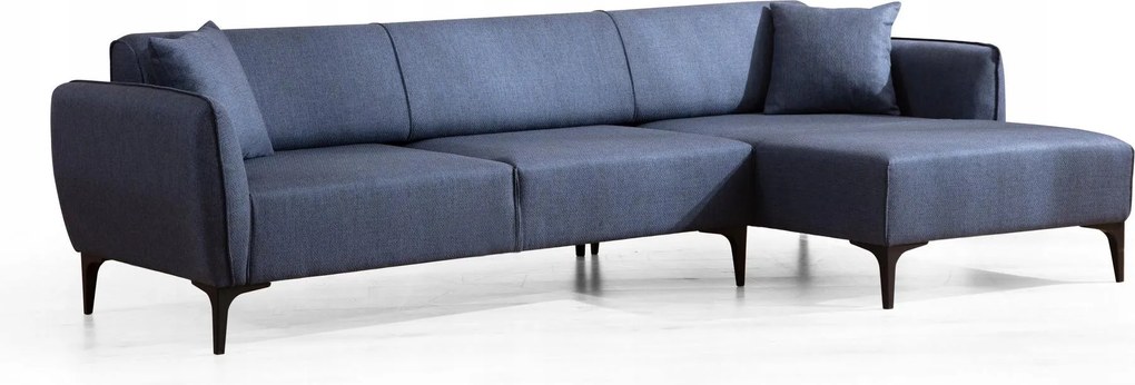 Rohová sedačka Belasemma (p) (modrá čierna)