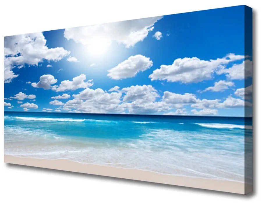 Obraz na plátne More pláž mraky príroda 125x50 cm