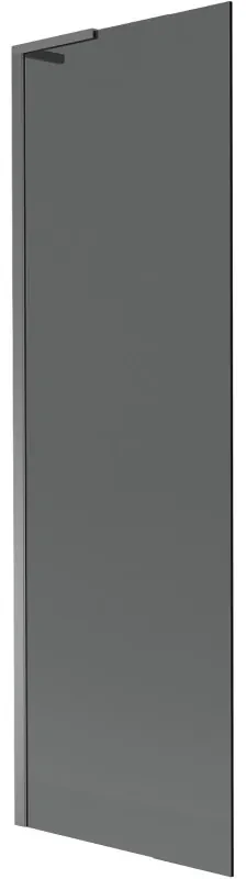 Mexen Next L, 1-krídlová vaňová zástena 60 x 150 cm, 6mm šedé sklo, grafitový profil, 895-060-000-03-40-95