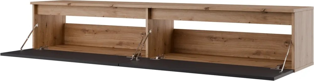 Závesná TV skrinka Asko Living, 180 cm, dub artisan/antracit