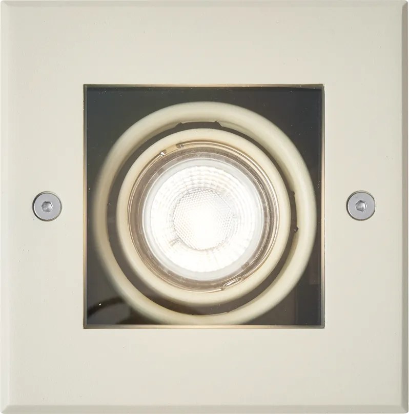 Sada 6 moderných béžových GU10 50mm nastaviteľných zemných reflektorov IP65 - Oneon