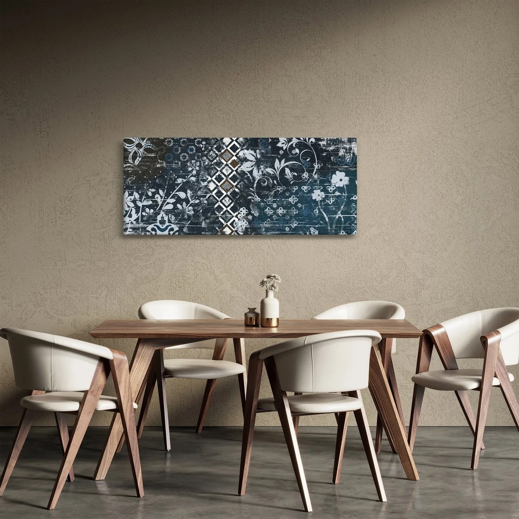 Obraz s kvetinovým dekorom (120x50 cm)