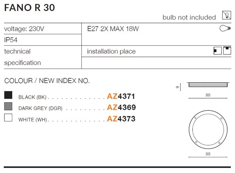 AZzardo Fano R AZ4373 Farba: Antracit