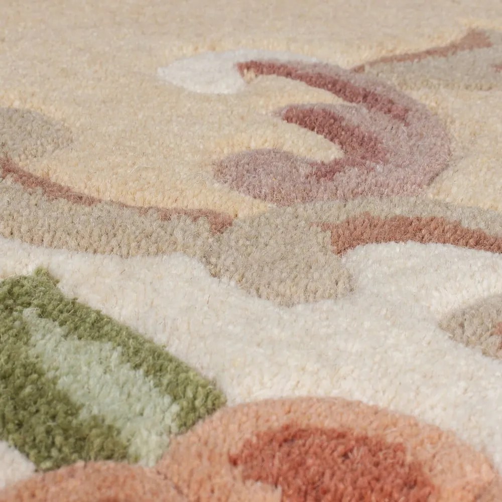 Béžový vlnený koberec Flair Rugs Aubusson, 120 × 180 cm