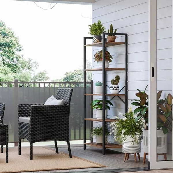 Knižnica NAVARO hnedá/čierna