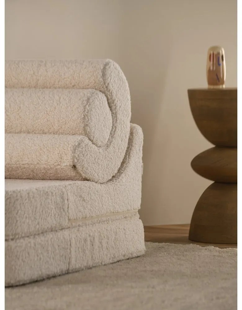 Krémové detské kresielko z textílie buklé Flipster – Wigiwama