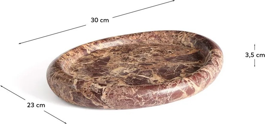 Mramorová dekoratívna tácka 23x30 cm Lenorel – Kave Home