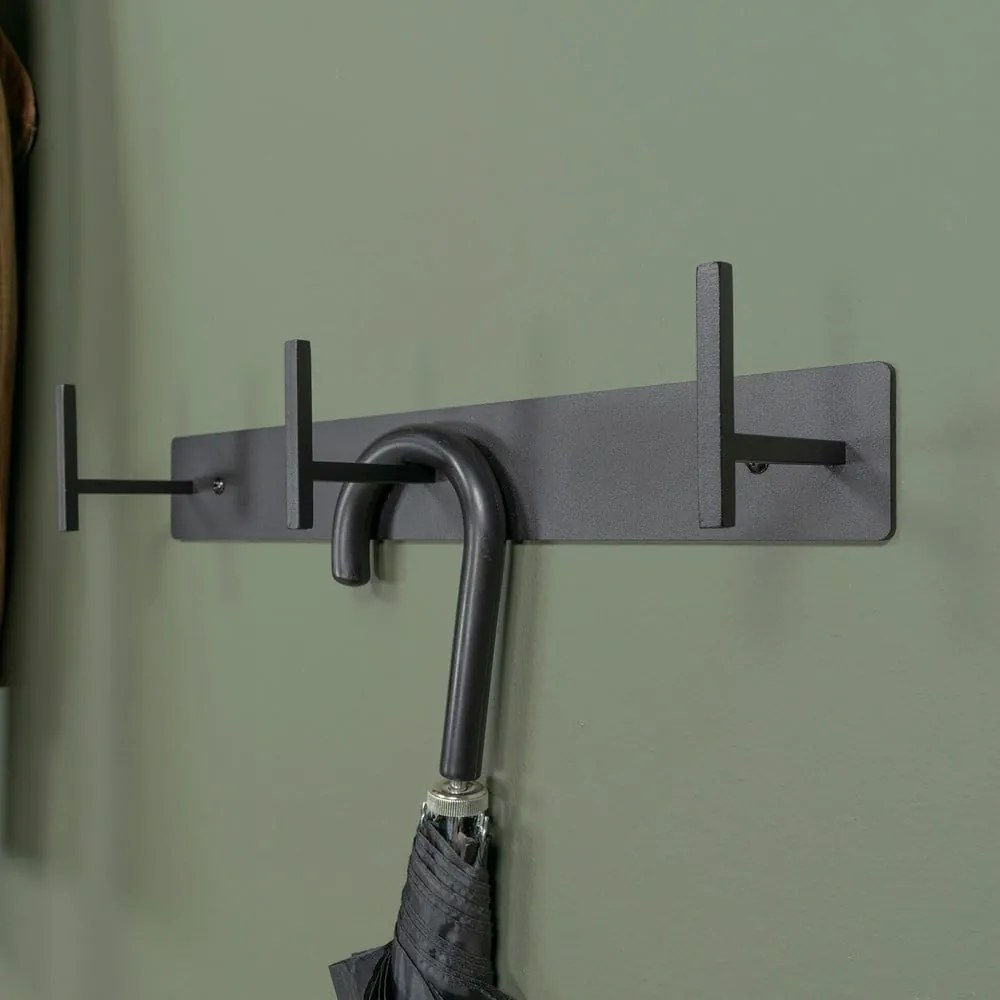 Čierny kovový nástenný vešiak Chapman – Spinder Design