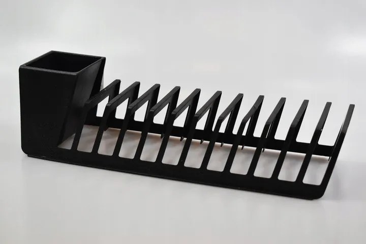 ALTOM Malý odkvapkávač na riad, až na 12 tanierov + príbory, čierny