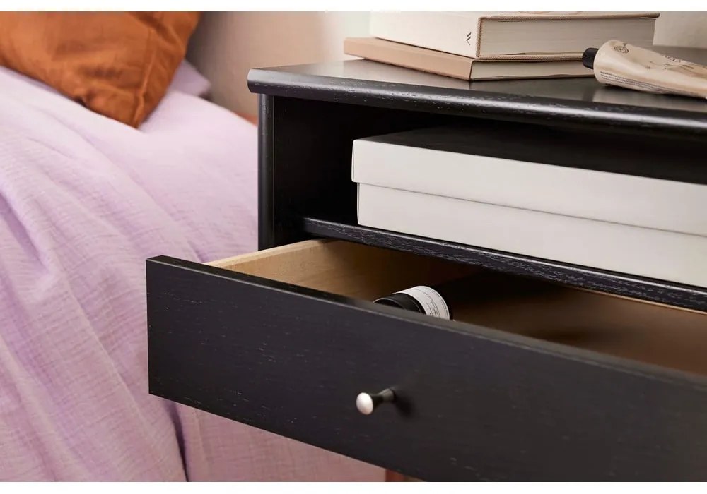 Čierny závesný nočný stolík s poličkami Mistral - Hammel Furniture