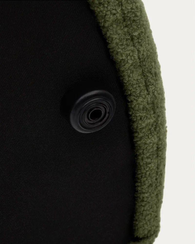 Zelený taburet z textílie buklé Kaeli – Kave Home