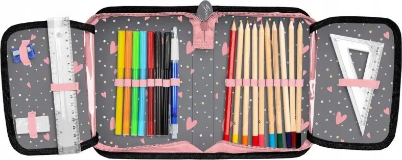 Školský 5 dielny set pre dievčatá s koníkom