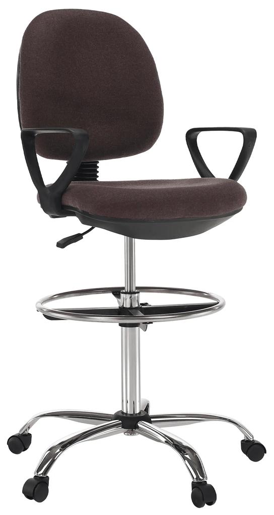 Kondela Vyvýšená pracovná stolička, hnedá/čierna, TAMBER 71053