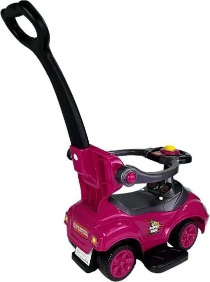 LEAN CARS Mega Car 3v1 Push Ride Pink