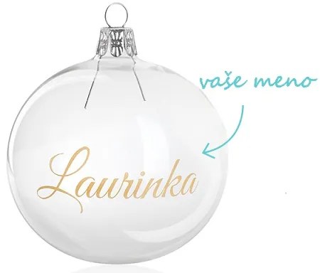 Vianočná pieskovaná banka sa pozláteným menom 8 cm