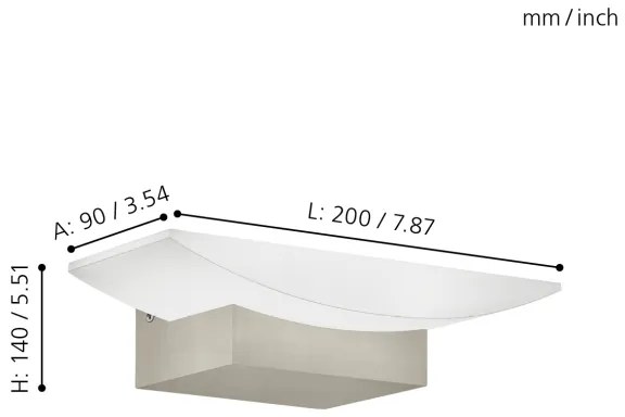 Eglo 96038 - LED nástenné svietidlo METRASS 1xLED/5,6W/230V