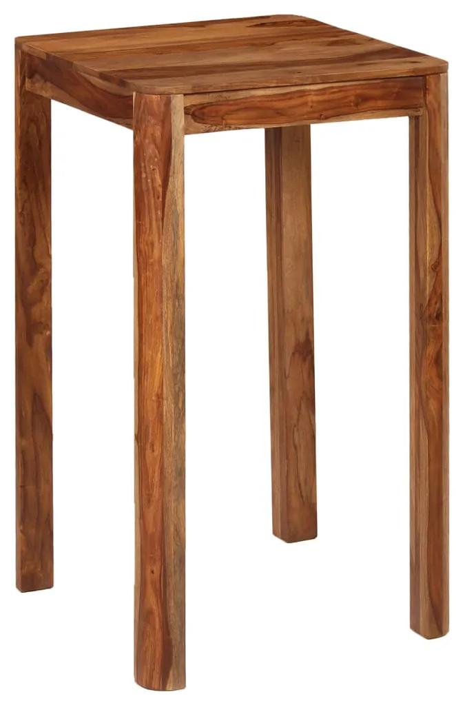 vidaXL Barový stôl masívne sheeshamové drevo 60x60x107 cm